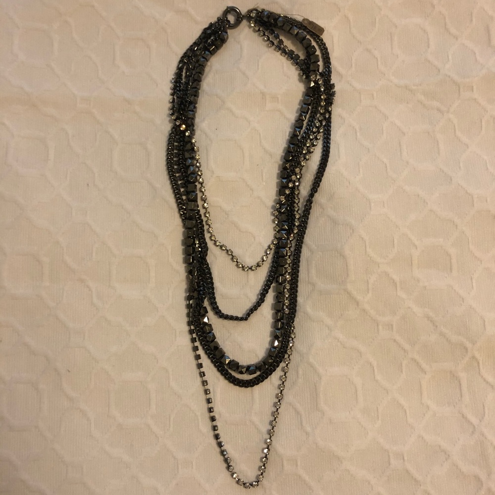 *NWT Madewell Layered Black Diamond Necklace